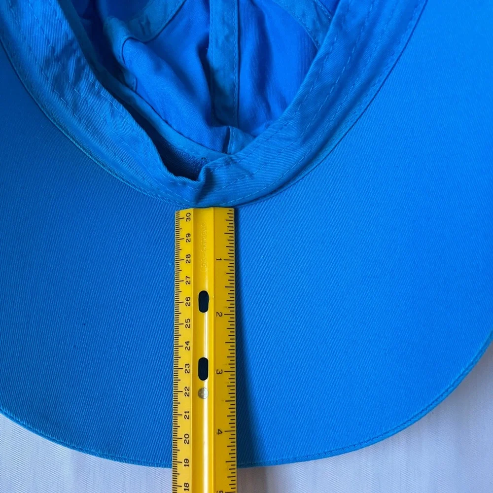 Golf Sun Visor Hat blue Removable crown Adjustable velcro cotton Embroidery